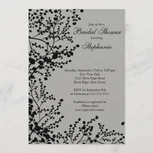 Modern Baby's Breath Floral Bridal Shower Invitation
