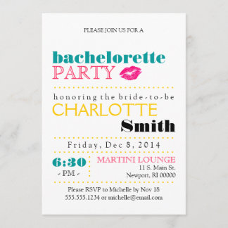 Modern Bachelorette Party Invitation