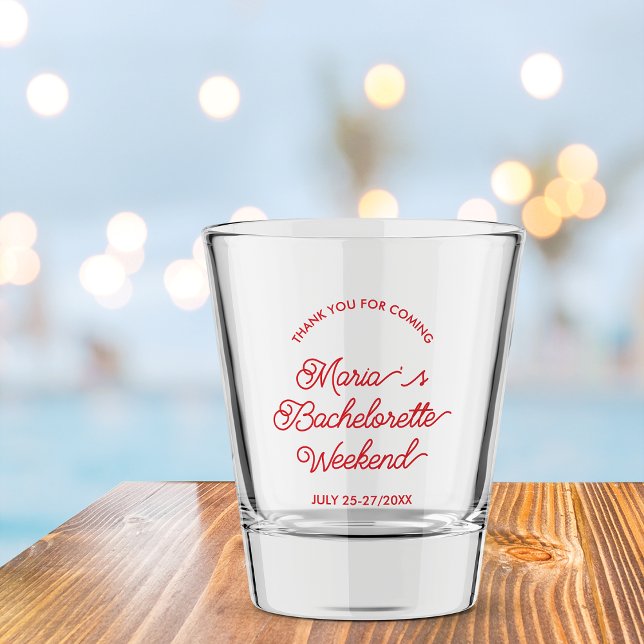 Modern Bachelorette Weekend Party Favour Shot Glas Glass (Creator Uploaded)