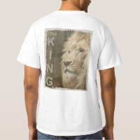 Modern Back Print Lion Face Top Template Mens