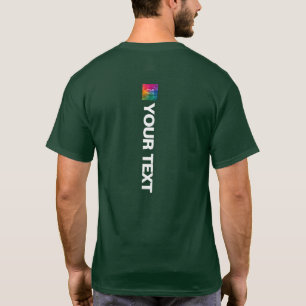 Modern Back Print Upload Photo Or Logo Mens T-Shirt