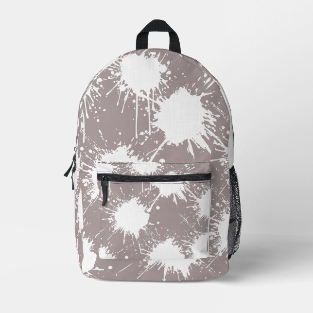 Modern Backpack – Ash Grey & White  (Front)