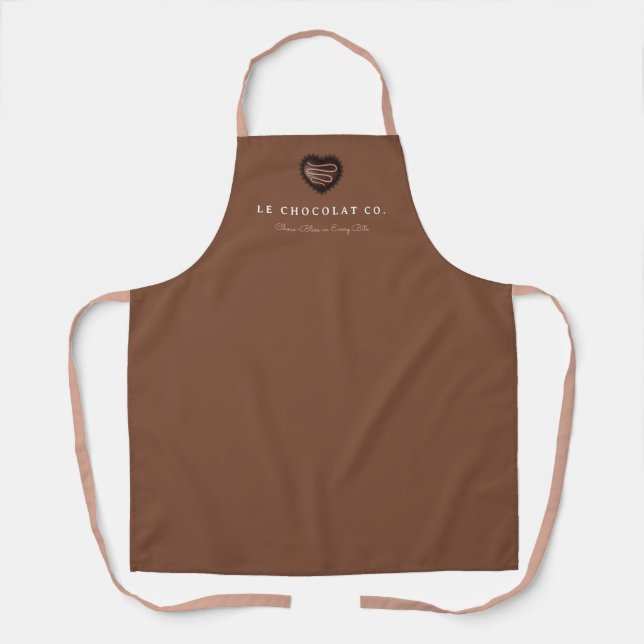 Modern Bakers Chocolate Brown Apron (Front)