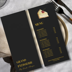 Modern Bakery Cafe Menu & Price List Card