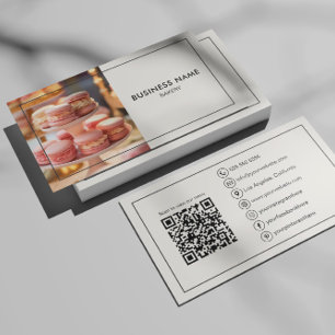 Modern Bakery Cake Shop Create Your Own Business Card
