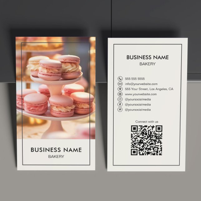 Modern Bakery Cake Shop Create Your Own Business Card (Modern Bakery Cake Shop Create Your Own Business Card by MINTIC DESIGN STUDIO)