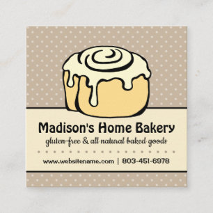 Modern Bakery Caterer Chef Restaurant Square Square Business Card