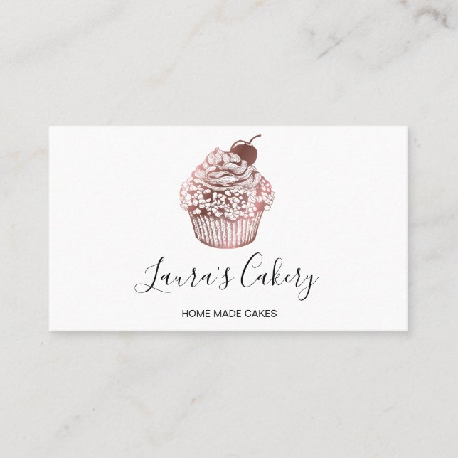 Modern Bakery Cupcake Chef Catering Sweets Pastry  Business Card (Front)