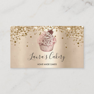 Modern Bakery Cupcake Chef Catering Sweets Pastry Business Card
