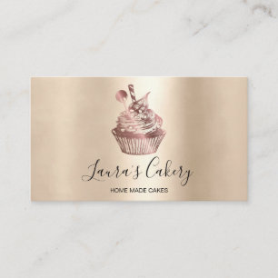 Modern Bakery Cupcake Chef Catering Sweets Pastry  Business Card