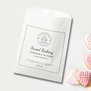 Modern Bakery Custom Logo Paper Bag