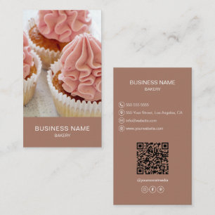 Modern Bakery Custom Photo Business Card