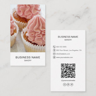 Modern Bakery Custom Photo Business Card