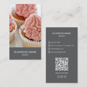 Modern Bakery Custom Photo Business Card