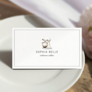 Modern Bakery Pastry Watercolor Whisk Cake Mixer  Business Card