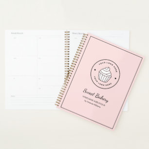 Modern Bakery Pink Custom Logo Planner