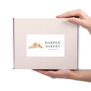 Modern Bakery Professional Logo Business Rectangular Sticker