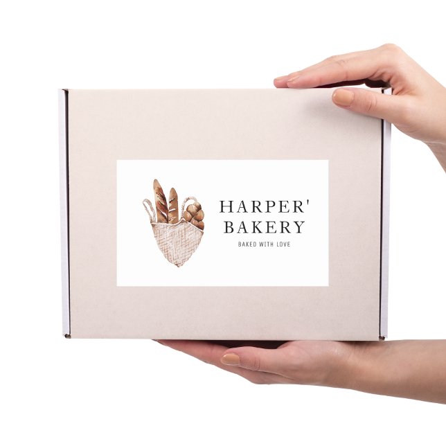 Modern Bakery Professional Logo Rectangular Sticker (Creator Uploaded)