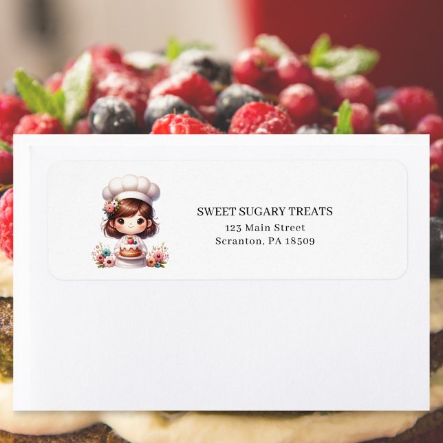 Modern Bakery Small Business Label Return Address Label (Creator Uploaded)