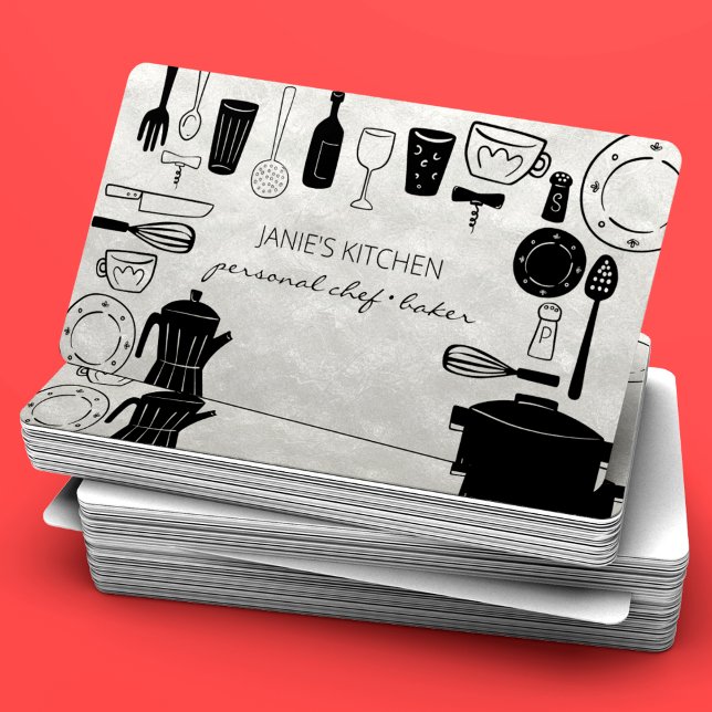 Modern Baking & Cooking Utensils Business Card (Creator Uploaded)