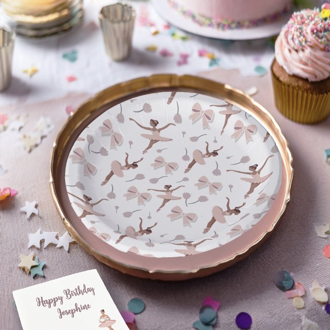 Modern Ballerina Birthday Paper Plates (Creator Uploaded)
