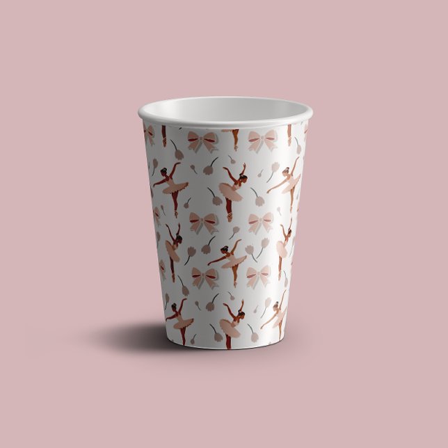Modern Ballerina Birthday Theme Paper Cups (Creator Uploaded)