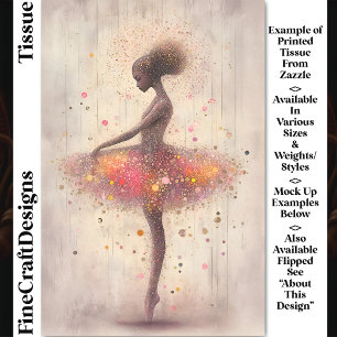 Modern Ballerina, Glitter And Dots DN4L Decoupage Tissue Paper