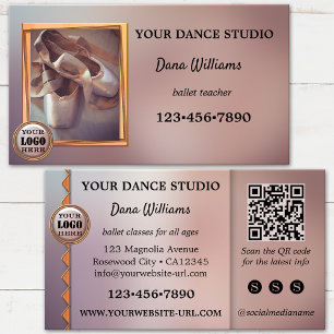 Modern Ballet Dance Studio Business Card