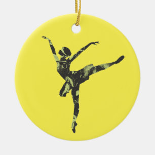 Modern ballet dancer modern dance ceramic ornament