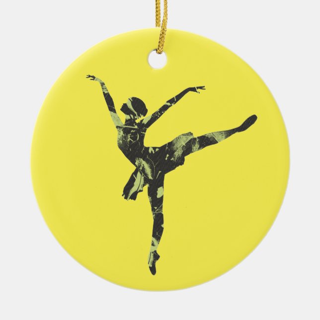 Modern ballet dancer modern dance ceramic ornament (Front)
