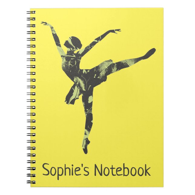 Modern ballet dancer modern dance notebook (Front)