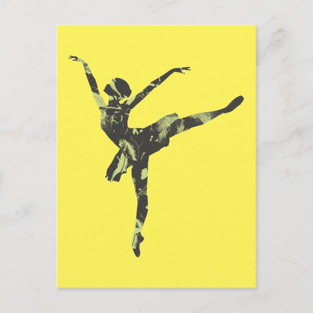 Modern ballet dancer modern dance postcard (Front)