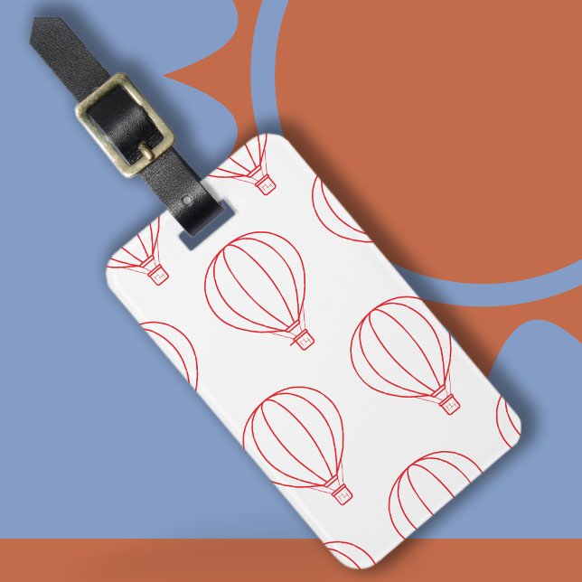 Modern Balloon Pattern Luggage Tag (Hot Air Balloon Tag)