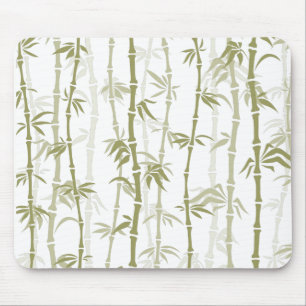 Modern Bamboo Trees Mouse Pad