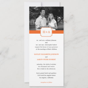 Modern Band Wedding Invitation (Orange)