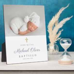 Modern Baptised Photo Keepsake Plaque