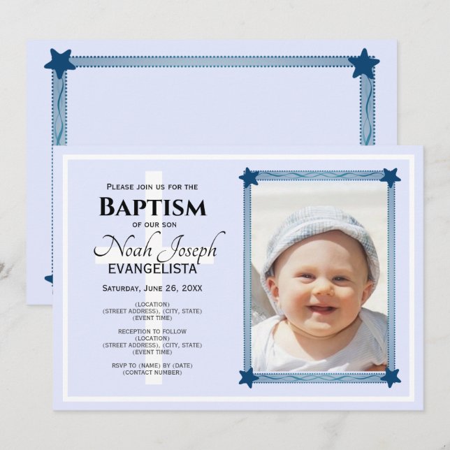 Modern BAPTISM Event Invitation (Front/Back)