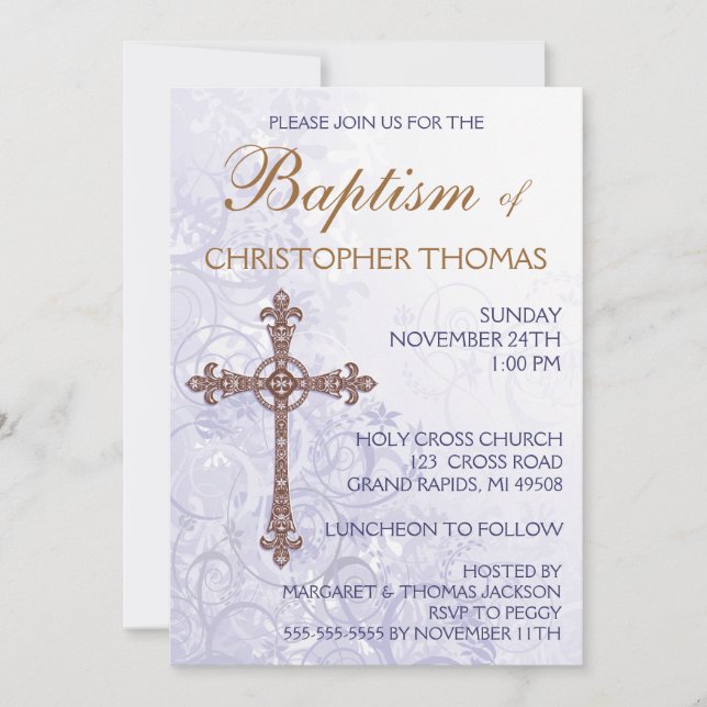 Modern Baptism Invitation (Front)