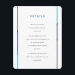 Modern Bar Mitzvah Invitation Insert | Blue   Teal<br><div class="desc">Simple modern Bar Mitzvah invitation inserts featuring blue,  teal and grey accents. Designed to match our Modern Bar Mitzvah Invitations.</div>