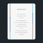 Modern Bar Mitzvah Invitation Insert | Blue   Teal<br><div class="desc">Simple modern Bar Mitzvah invitation inserts featuring blue,  teal and grey accents. Designed to match our Modern Bar Mitzvah Invitations.</div>