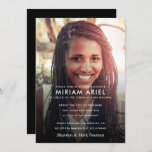 Modern Bar Mitzvah or Bat Mitzvah Photo Invitation<br><div class="desc">Gender neutral Bar Mitzvah and Bat Mitzvah invitation with photo feature.  Choose a colour for the backer or add more photos.</div>