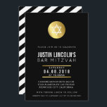 MODERN BAR MITZVAH party INVITE gold spot black<br><div class="desc">by kat massard >>> kat@simplysweetPAPERIE.com <<< A trendy invitation design for your child's BAR MITZVAH Setup as a template it is simple for you to add your own details, or hit the customise button and you can add or change text, fonts, sizes etc TIP :: 1. To change/move graphics /...</div>