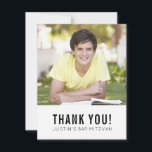 MODERN BAR MITZVAH thank you gold spot white black<br><div class="desc">by kat massard >>> kat@simplysweetPAPERIE.com <<< A simple, stylish way to say thank you to your guest's for attending your child's BAR MITZVAH Setup as a template it is simple for you to add your own details, or hit the customise button and you can add or change text, fonts, sizes...</div>