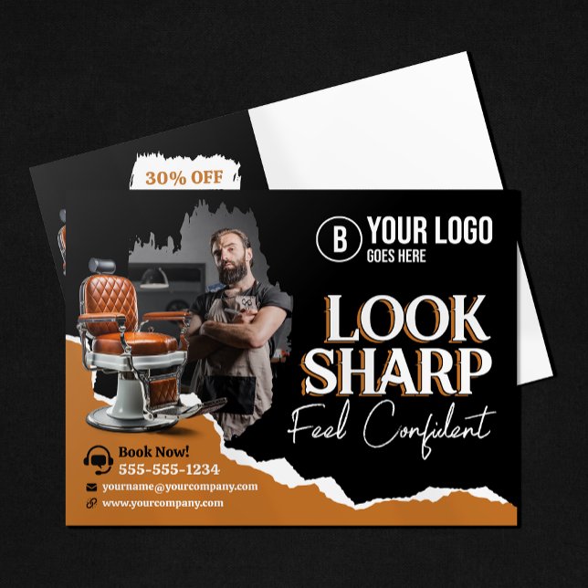 Modern Barber Shop Chair Hair Stylist Hairdresser Postcard (Creator Uploaded)