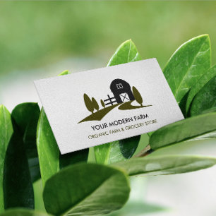 MODERN BARN EDITABLE COLOR FARMING BUSINESS CARD