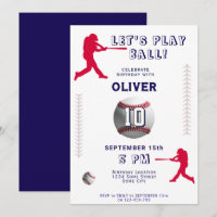 Modern Baseball Ball Player Themed Birthday