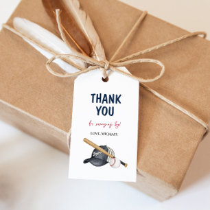Modern Baseball Birthday Gift Tag