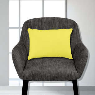 Modern Basic Bright Yellow simple 11x16 Decorative Cushion