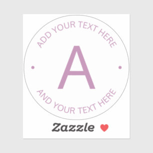 Modern Basic Circular Text   Light Purple