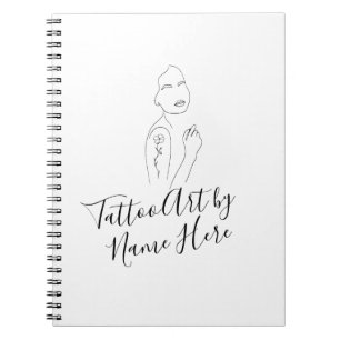 Modern Basic Tattoo ART studio script typography Notebook